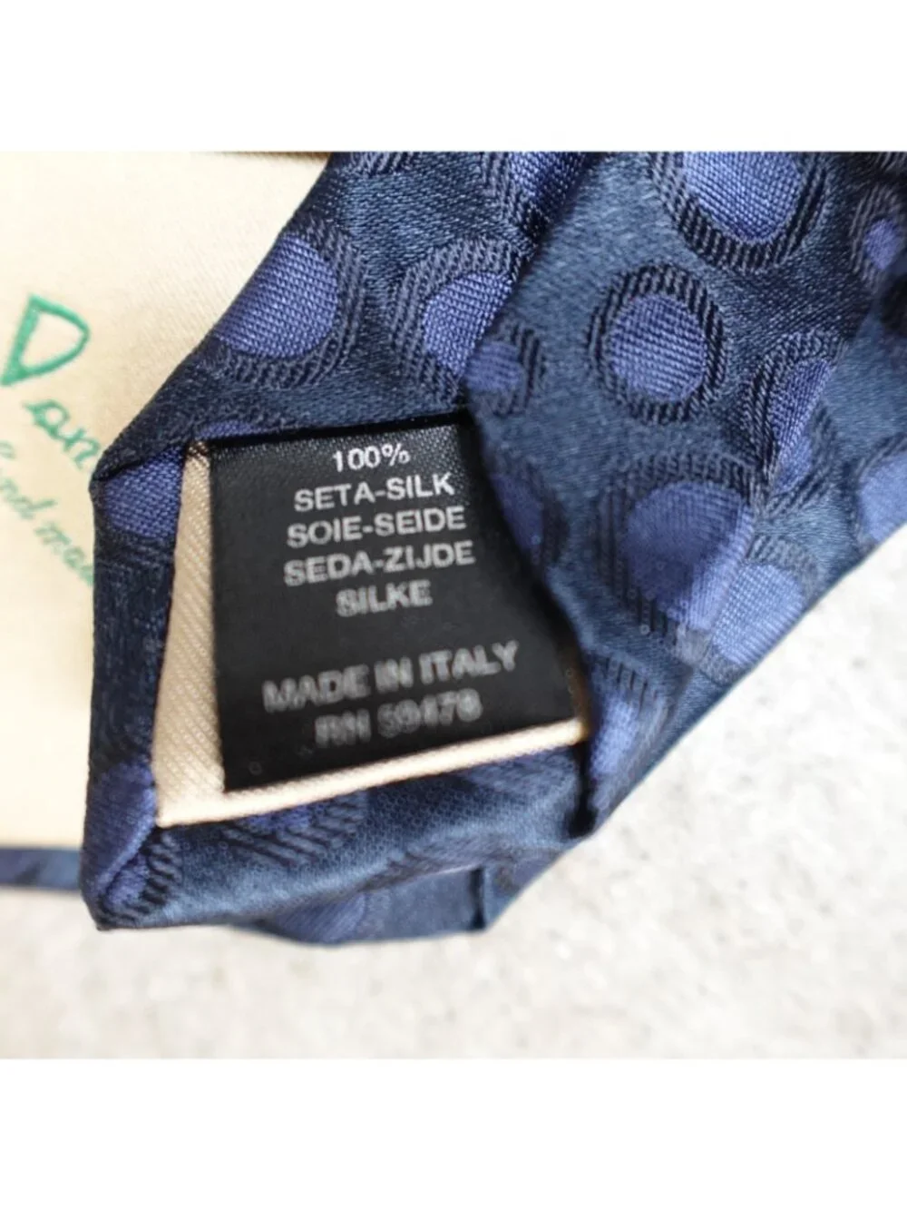Daniel Milano 1956 Tie Blue 100% Silk Handmade in Italy